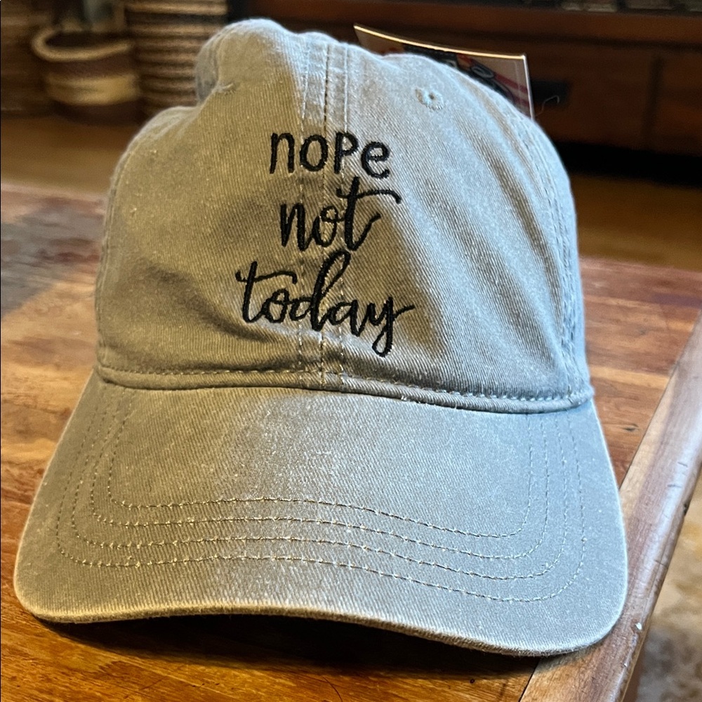 Casual Gray 'Nope Not Today' Women's Hat